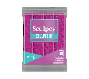 Sculpey III Oven-Bake Clay (2oz bar) - Violet Glitter